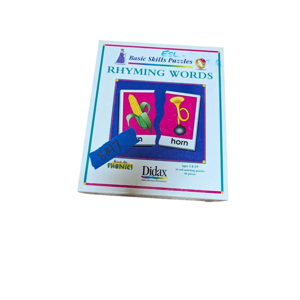 Didax Rhyming Words Puzzle Kids One Size Multicolor Good Educational Phonics